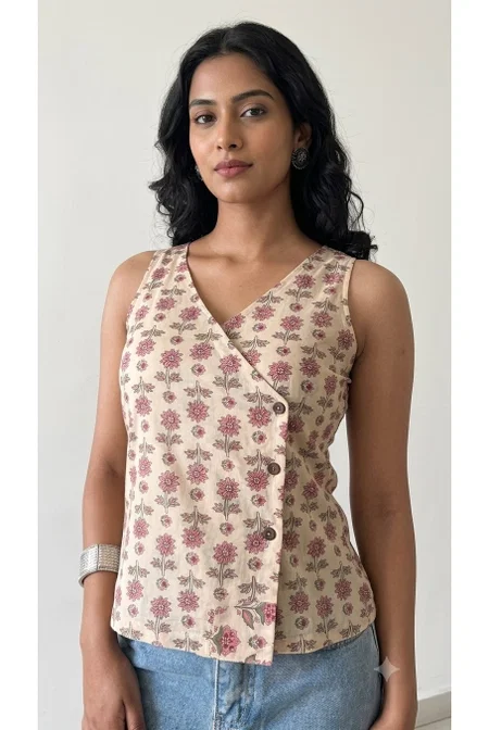 K 1111 By Naisha Printed Cotton Western Ladies Top